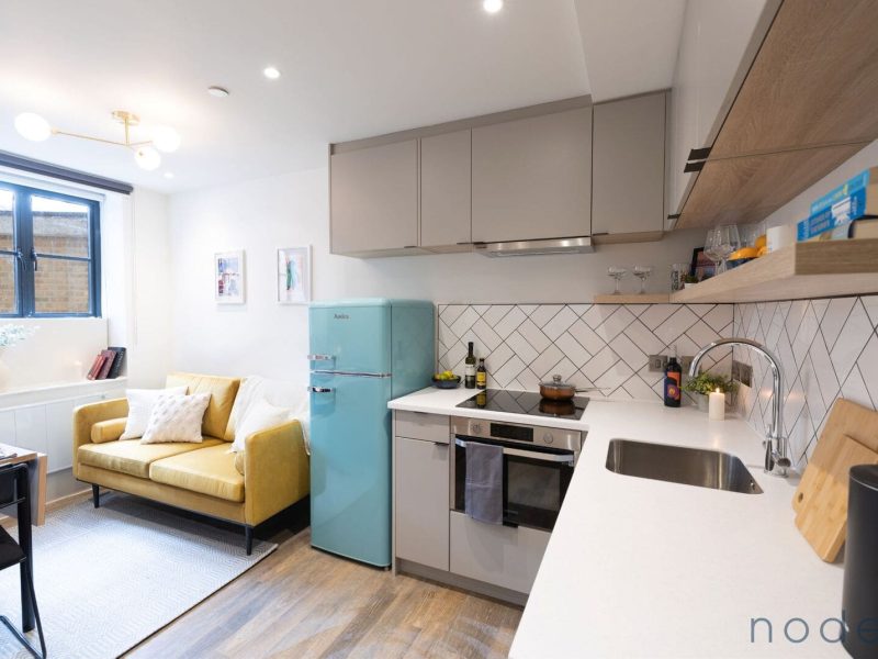 Node London Brixton - Apt 09 - Kitchen _ Living Room _ DIning Room WM