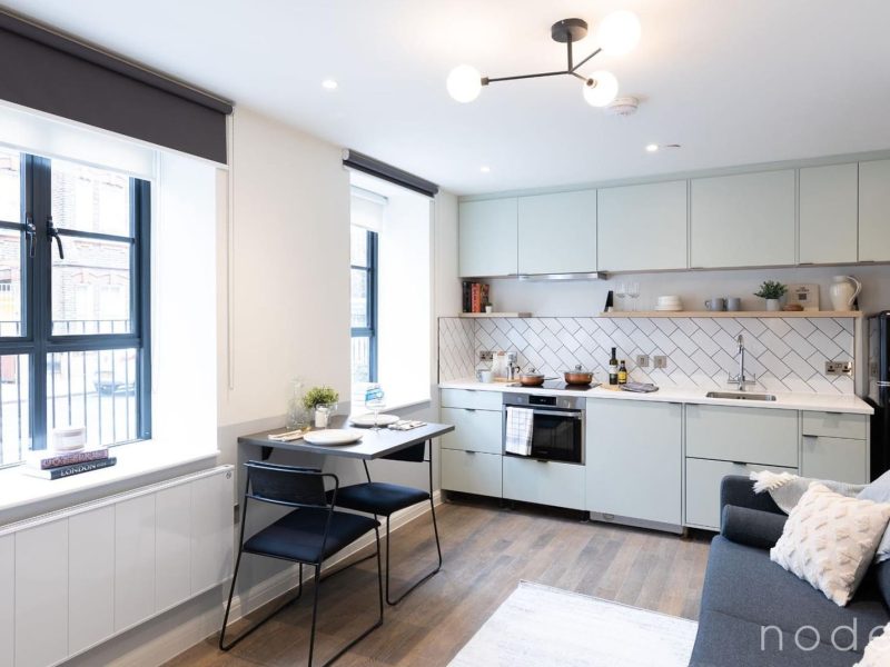 Node London Brixton - Apt 10 - Kitchen, Living Room, Dining Room -2 WM