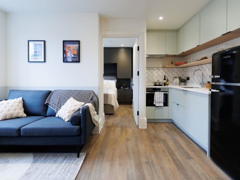 Node London Brixton - Apt 41 - Living room_ Kitchen-1